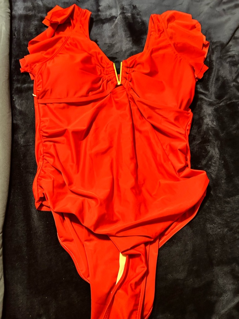 Vibrant Red one piece swimsuit